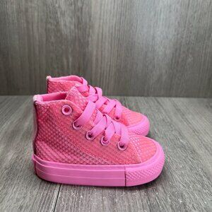Converse Chuck Taylor All Star High Top Sneaker Infant Girls 3 Lace Up Mesh Pink